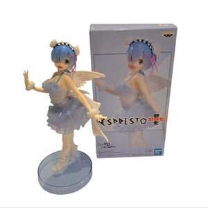 Re:Zero Rem Clear & Dressy Angel Fairy Anime Figure BANDAI Banpresto NIB Japan